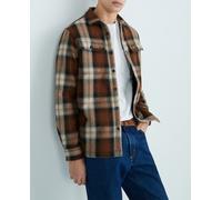 Superdry Sobrecamisa de lana Miller. Marrón XL