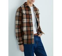 Superdry Sobrecamisa de lana Miller. Marrón XL/52