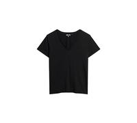 SUPERDRY Studios Slub EMB Vee tee W1011181A Black 12 Mujer