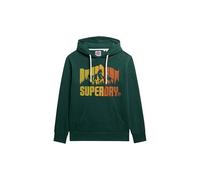 Superdry Sudadera con capucha para hombre con capucha de, Esmaltado verde, XL