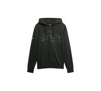 Superdry Sudadera con capucha para hombre con logotipo vintage a juego, Surplus Goods Oliva, M