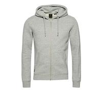 Superdry Sudadera con Capucha para Hombre, diseño Vintage con Logotipo Ziphood BB, Athletic Grey Marl, S