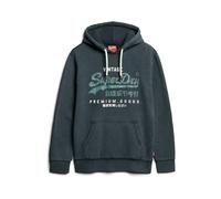 Superdry - Sudadera con Capucha Vintage Logo de Algodón Negro - Sweatshirts & Hoodies - Hombre - Negro - M -