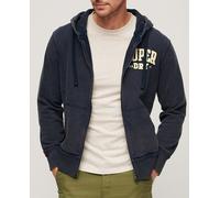 Superdry Sudadera con cremallera beige / navy M beige / navy
