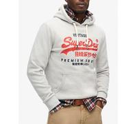 Superdry Sudadera con capucha y logotipo Duo Vintage. Gris XL/52