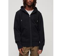Superdry Sudadera de hombre con capucha y cremallera Brand Mark. Negro S