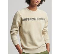 Superdry Sudadera de hombre con cuello redondo y logotipo Vintage Corporation. Natural 3/M