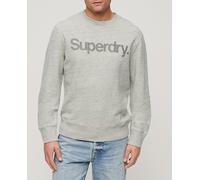 Superdry Sudadera de hombre suelta de cuello redondo City. Gris claro 2XL