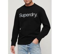 Superdry Sudadera de hombre suelta de cuello redondo City. Negro 2XL