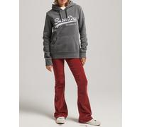 Superdry Sudadera de mujer con capucha Vintage Logo Borough. Negro 34