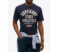 Superdry, T.Shirt MACHINED Goods Workwear tee, M1012204A, Oat Cream Marl, L, Man, Adulto