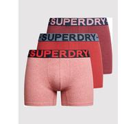 Superdry Superdry - Pack de 3 calzoncillos bóxer de algodón orgánico. Rojo Talla S