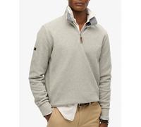 Superdry Superdry - Sudadera de hombre Core Piqué con media cremallera. Gris Talla S