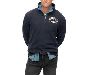 Superdry, Sweats Athletic ESS Half Zip, M2014089A, Bradley Navy, XXL, Man, Adulto
