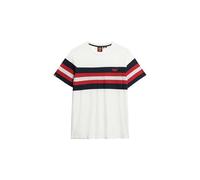 Superdry, T.Shirt Essential Stripe tee, M1012209A, Brilliant White Chest Stripe, L, Hombre