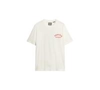 Superdry, T.Shirt Neo TRAD Tattoo Loose tee, M1012130A, Bone White, S, Man, Adulto