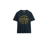 Superdry, T.Shirt VL Embroidered Relaxed tee, M1012207A, Mid Grey Marl, XL, Man, Adulto