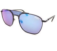 Superdry Trophy 014 - Gafas de sol color negro mate con lentes de espejo azul unisex