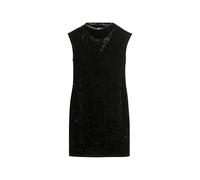 Superdry Vestido bodycon de terciopelo para mujer, Negro , 44