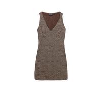 Superdry Vestido corto estampado con escote corazón para mujer, Mini Roses Castaño, 40