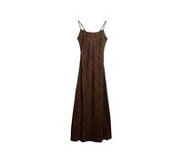 Superdry Vestido largo de tirantes oblicuo para mujer, Leona Leopardo, 42