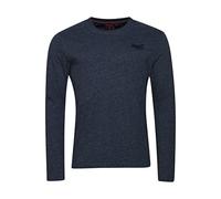 Superdry Vintage Logo EMB L/S Top Camisa, Navy Marl, XXL para Hombre