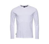 Superdry Vintage Logo Emb LS Top Camiseta de Manga Larga, Optic, XL para Hombre