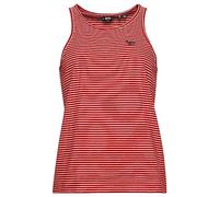 Superdry Vintage Logo EMB Stripe Vest W6011576A Papaya Red Marl/Rodeo White Stripe 8 Mujer