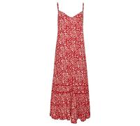 Superdry Vintage Long Beach Cami Dress W8011294A Boho Red 8 Mujer