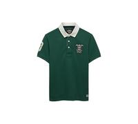 Superdry Vintage Pique Rugby Polo Shirt, Hunter Green, M Men's