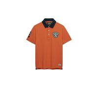 Superdry Vintage Pique Rugby Polo Shirt, Prep Orange, XL Men's