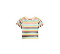 SUPERDRY Vintage Stripe Crop tee W1011177A Pigment Yellow Stripe 8 Mujer
