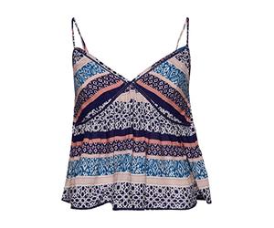 Superdry Vintage Tiered Cami Top W6011561A Linear Geo Border Print 8 Mujer