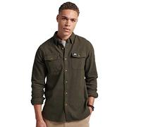 Superdry Vintage TRAILSMAN Flannel M4010553A Dark Khaki 2XL Hombre