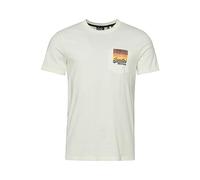 Superdry Vintage VL Cali tee Camisa de Negocios, Off White, XL para Hombre