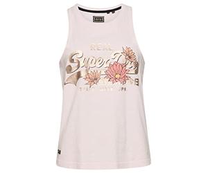 Superdry Vintage VL Narrative Vest W6011436A Rose Pink Slub 10 Mujer