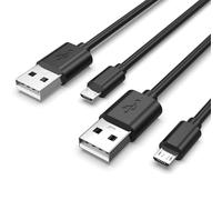 Superer 3,0M/Pack de 2 Cable Micro USB Compatible con Sony Mando PS4, Playstation 4 Slim Pro, Xbox One/One S/X/Elite Accesorios Cargador