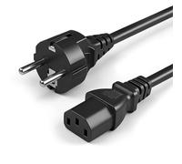Superer Cable de Alimentación C13 3,0M Tipo F para PC Negro | Compatible con Samsung, Dell, LG, BenQ, Sony, Panasonic, Acer, Compaq, PC, Monitor, Impresora