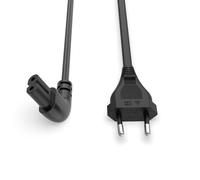 Superer Cable de Alimentación TV C7 5 M - Enchufe Euro de 2 Polos 90° - Compatible con Samsung, LG, Philips, Sony Televisores - Cable Compacto para PS5, Xbox y Electrodomésticos