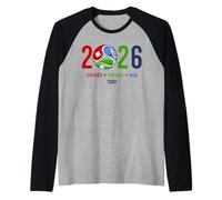 Superfan Global Cup 2026 Host Nations Soccer Design Camiseta Manga Raglan
