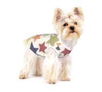 Superficie Colorida de la Estrella,Camiseta de algodón sin Mangas para Mascotas, Chaleco Transpirable, Suave y elástico para Cachorros,L