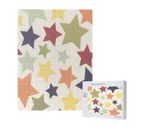 Superficie Colorida de la Estrella,Rompecabezas de Madera de 500 Piezas para Adultos y Adolescentes.