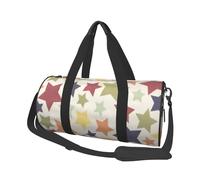 Superficie Colorida Estrella, Bolsa de Viaje de Gran Capacidad, Bolso Redondo, Bolsa de Viaje Deportiva, Bolsa de Mano, Bolsa de Fitness