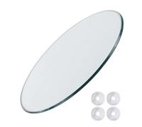 Superficie de Mesa Vidrio Templado Transparente, Grosor 6 mm Tablero de Repuesto con Almohadillas Antideslizantes para Hogar Oficina Patio(100cm/39inch)