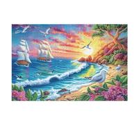 Superficie del Mar al Amanecer Puzzle 1000 Piezas Cartón Grueso para Toda La Familia Desarrollo Lógica Agilidad Mental Actividad Hacer En Grupo Idea De Regalo 1000 PCS