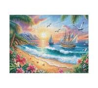 Superficie del Mar al Atardecer Rompecabezas 500 Piezas Cartón Grueso para Coleccionistas Eventos Team Building Ocio En Casa Regalo Fin De Año Mejor Valorado 500 PCS