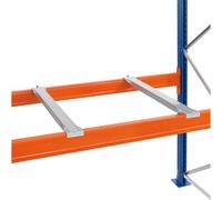 Superficies de apoyo transversales, 1 par SCHULTE, con brida, galvanizada