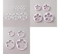 Superfindin - Juego de moldes de pasta de azúcar, 14 piezas, para hornear 3D, taza de pétalo de rosa, 56-143x7-15,5 mm, taza de fondant, flor, taza de galleta, buceador, para decoración de tartas y