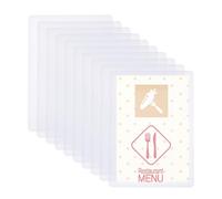 SUPERFINDINGS 10 fundas protectoras de hojas transparentes de plástico A4 de 8,3 x 12 pulgadas, plástico para documentos,resistentes al agua,fundas rígidas para archivos de menús protección de fotos