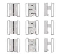 SUPERFINDINGS 10 par de Broches de Sujetador de Repuesto de Aleación de Zinc Y Plata Clips de Bikini Cierre Frontal Hebilla de Sujetador Cierre de Gancho de Bikini Sujetador Seguro para Coser